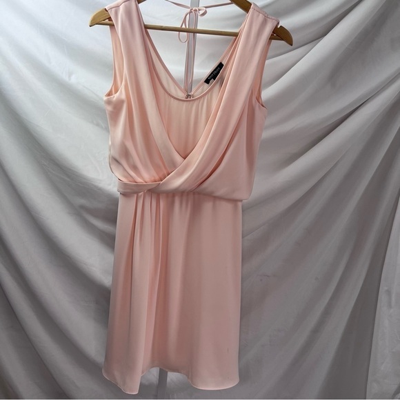 White House Black Market lightweight tank pale pink layered mini dress 00 (A-3) - Picture 8 of 10